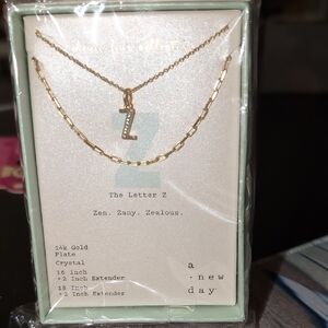 A New Day Gold Initial Necklace